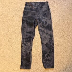 Lulu Lemon Diamond Dye Pitch Grey Graphite Grey Leggings Size 4